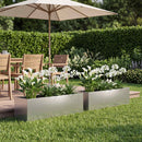 vidaXL Kerti cserép 2 db Ezüst 100 x 20 x 20 cm Horganyzott Acél
