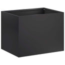 vidaXL Kerti cserép Fekete 40 x 30 x 30 cm Hidegen hengerelt acél