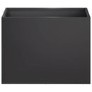 vidaXL Kerti cserép 2 db Fekete 40 x 30 x 30 cm Hidegen hengerelt acél