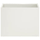 vidaXL Kerti cserép Fehér 40 x 30 x 30 cm Hidegen hengerelt acél