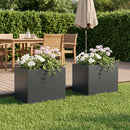 vidaXL Kerti cserép 2 db Antracitszürke 40 x 30 x 30 cm