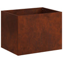 vidaXL Kerti cserép Rozsdás 40 x 30 x 30 cm Időjárásálló Acél