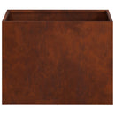 vidaXL Kerti cserép 2 db Rozsdás 40 x 30 x 30 cm Időjárásálló Acél
