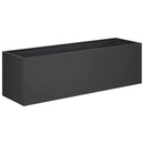 vidaXL Kerti cserép 2 db Fekete 80 x 30 x 30 cm Hidegen hengerelt acél