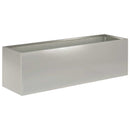 vidaXL Kerti cserép 2 db Ezüst 80 x 30 x 30 cm Rozsdamentes Acél