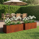 vidaXL Kerti cserép 2 db Rozsdás 80 x 30 x 30 cm Időjárásálló Acél