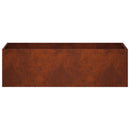 vidaXL Kerti cserép 2 db Rozsdás 80 x 30 x 30 cm Időjárásálló Acél