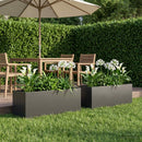 vidaXL Kerti cserép 2 db Fekete 100 x 30 x 30 cm