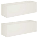 vidaXL Kerti cserép 2 db Fehér 100 x 30 x 30 cm Hidegen hengerelt acél