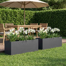 vidaXL Kerti cserép 2 db Antracitszürke 100 x 30 x 30 cm