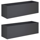 vidaXL Kerti cserép 2 db Antracitszürke 100 x 30 x 30 cm