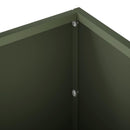 vidaXL Kerti cserép Olajzöld 100 x 30 x 30 cm Hidegen hengerelt acél