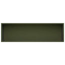 vidaXL Kerti cserép Olajzöld 100 x 30 x 30 cm Hidegen hengerelt acél