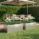 vidaXL Kerti cserép 2 db Ezüst 100 x 30 x 30 cm Horganyzott Acél