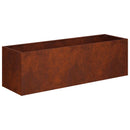 vidaXL Kerti cserép 2 db Rozsdás 100 x 30 x 30 cm Időjárásálló Acél