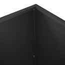 vidaXL Kerti cserép 2 db Fekete 80 x 40 x 40 cm Hidegen hengerelt acél