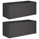vidaXL Kerti cserép 2 db Fekete 100 x 40 x 40 cm