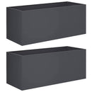 vidaXL Kerti cserép 2 db Antracitszürke 100 x 40 x 40 cm