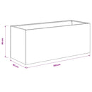 vidaXL Kerti cserép 2 db Antracitszürke 100 x 40 x 40 cm
