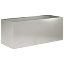vidaXL Kerti cserép 2 db Ezüst 100 x 40 x 40 cm Rozsdamentes Acél