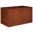 vidaXL Kerti cserép 2 db Rozsdás 80 x 50 x 50 cm Időjárásálló Acél