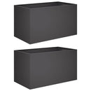 vidaXL Kerti cserép 2 db Fekete 100 x 50 x 50 cm