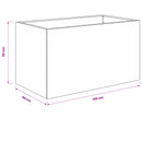 vidaXL Kerti cserép 2 db Fekete 100 x 50 x 50 cm