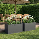 vidaXL Kerti cserép 2 db Antracitszürke 100 x 50 x 50 cm