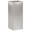 vidaXL Kerti cserép 2 db Ezüst 20 x 20 x 40 cm Rozsdamentes Acél