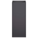 vidaXL Kerti cserép 2 db Fekete 20 x 20 x 50 cm Hidegen hengerelt acél