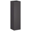 vidaXL Kerti cserép 2 db Fekete 20 x 20 x 75 cm Hidegen hengerelt acél