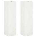 vidaXL Kerti cserép 2 db Fehér 20 x 20 x 75 cm Hidegen hengerelt acél