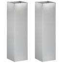 vidaXL Kerti cserép 2 db Ezüst 20 x 20 x 75 cm Horganyzott Acél