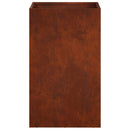 vidaXL Kerti cserép 2 db Rozsdás 30 x 30 x 40 cm Időjárásálló Acél