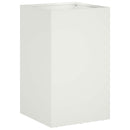 vidaXL Kerti cserép 2 db Fehér 30 x 30 x 50 cm Hidegen hengerelt acél