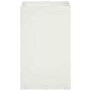 vidaXL Kerti cserép 2 db Fehér 30 x 30 x 50 cm Hidegen hengerelt acél