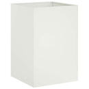vidaXL Kerti cserép 2 db Fehér 40 x 40 x 75 cm Hidegen hengerelt acél