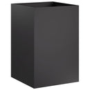 vidaXL Kerti cserép 2 db Fekete 50 x 50 x 75 cm Hidegen hengerelt acél