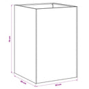 vidaXL Kerti cserép 2 db Antracitszürke 50 x 50 x 75 cm