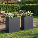 vidaXL Kerti cserép 2 db Antracitszürke 40 x 20 x 40 cm