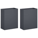 vidaXL Kerti cserép 2 db Antracitszürke 40 x 20 x 40 cm