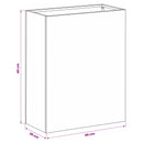 vidaXL Kerti cserép 2 db Antracitszürke 40 x 20 x 40 cm