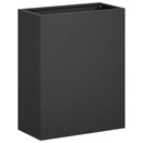 vidaXL Kerti cserép Fekete 40 x 20 x 50 cm Hidegen hengerelt acél