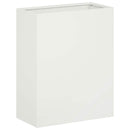 vidaXL Kerti cserép 2 db Fehér 40 x 20 x 50 cm Hidegen hengerelt acél