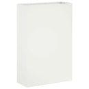 vidaXL Kerti cserép 2 db Fehér 40 x 20 x 75 cm Hidegen hengerelt acél