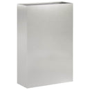 vidaXL Kerti cserép 2 db Ezüst 40 x 20 x 75 cm Rozsdamentes Acél