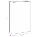 vidaXL Kerti cserép Ezüst 40 x 20 x 75 cm Horganyzott Acél