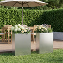 vidaXL Kerti cserép 2 db Ezüst 40 x 20 x 75 cm Horganyzott Acél