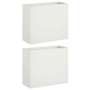 vidaXL Kerti cserép 2 db Fehér 50 x 20 x 40 cm Hidegen hengerelt acél