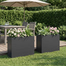 vidaXL Kerti cserép 2 db Antracitszürke 50 x 20 x 40 cm